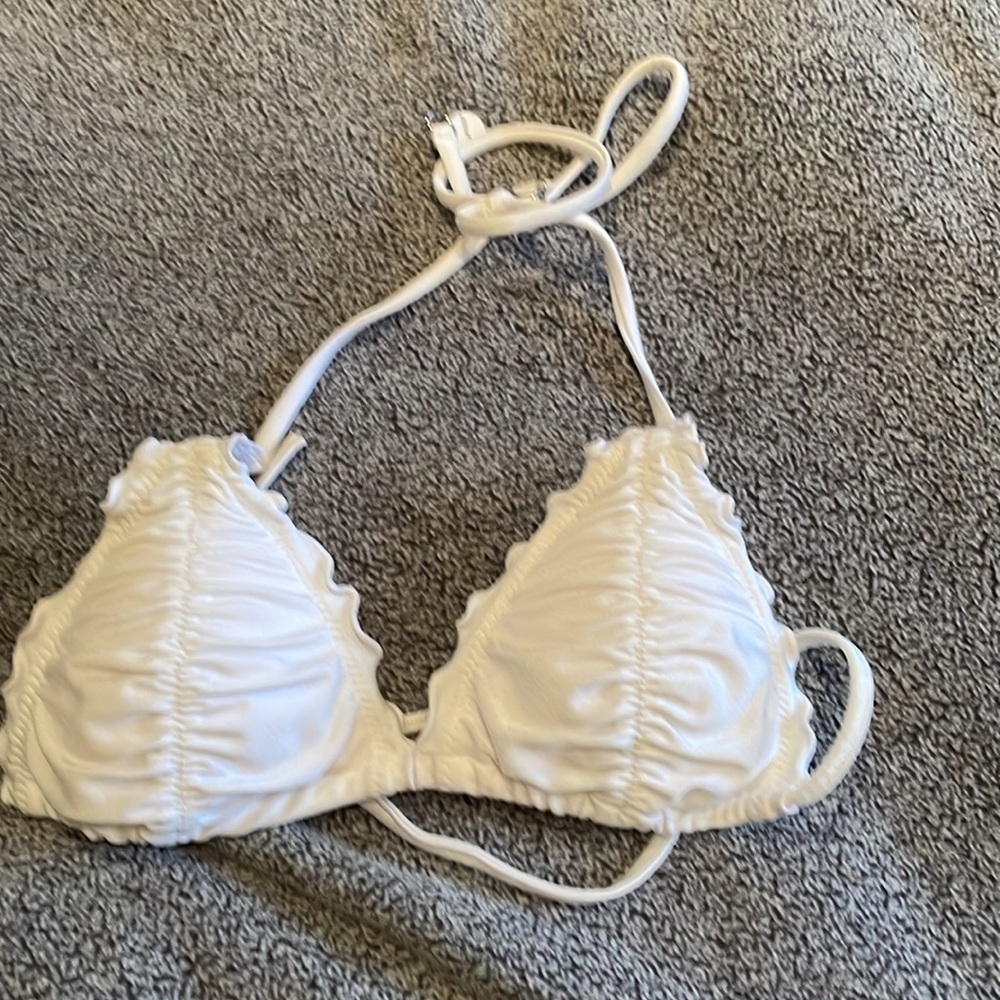 Seafolly Women's Ruched Bikini Top in WHITE